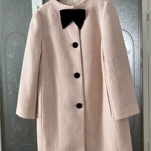 Kate Spade Blush Pink coat  with Black Details